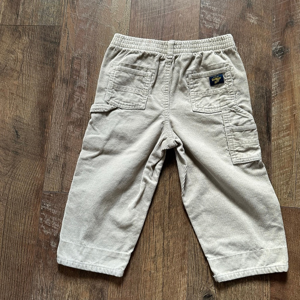 Boys OshKosh B'gosh Casual Corduroy Pants 24 Months Beige - Picture 8 of 10